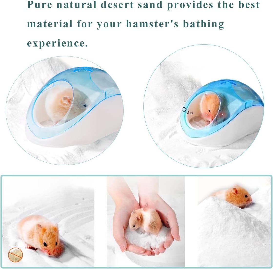 Hamster Bath Sand, 7.7lb Dust Free Desert Sand or Potty Litter Sand for Hamster Chinchillas Gerbil Syrian Mice Small Animals