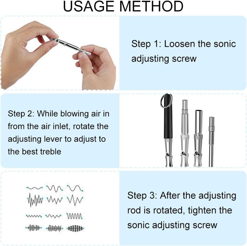 2 Pack Ultrasonic Dog Whistles - Stop Dog Barking, Professional Silent Recall Training Whistle, Ultra-Wide Frequency for All Dog Breeds