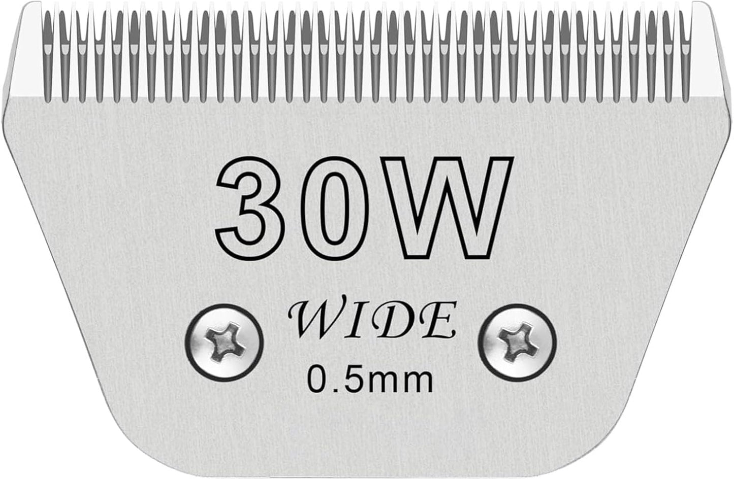 Wide Blades for Dog Grooming Blades Compatible with Andis,Oster A5,Wahl km10 Dog Clippers Stainless Steel Blades Blades for Animal Dog,Cat,Horse, (#30W(0.5mm))