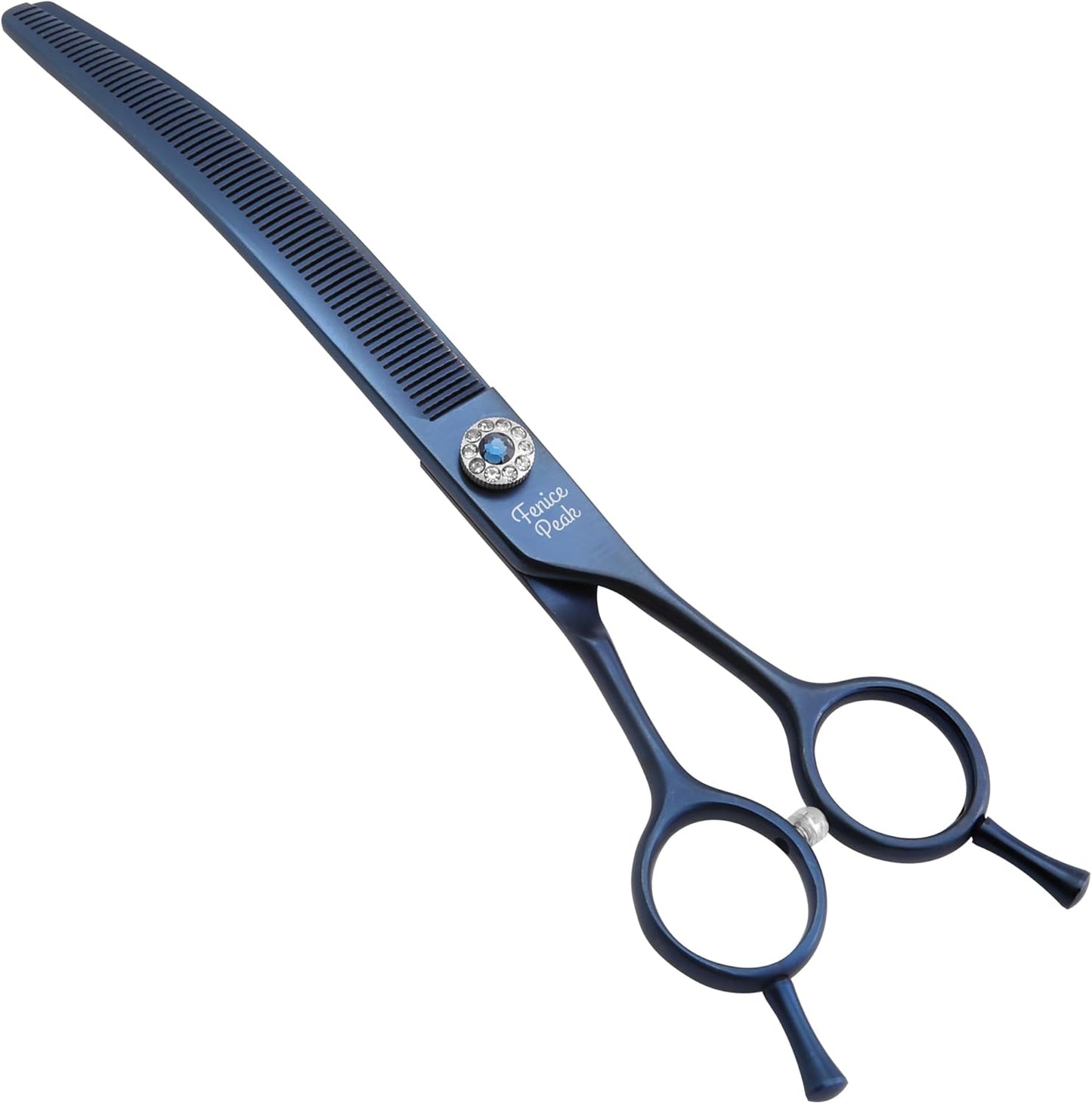 Fenice Peak Professional Dog Grooming Scissors Pet Curved Thinning Shears 7.0'' Extremely Sharp Blades 440C Steel Thinning Scissors Durable Smooth Motion&Fine Cut for Dogs and Cats