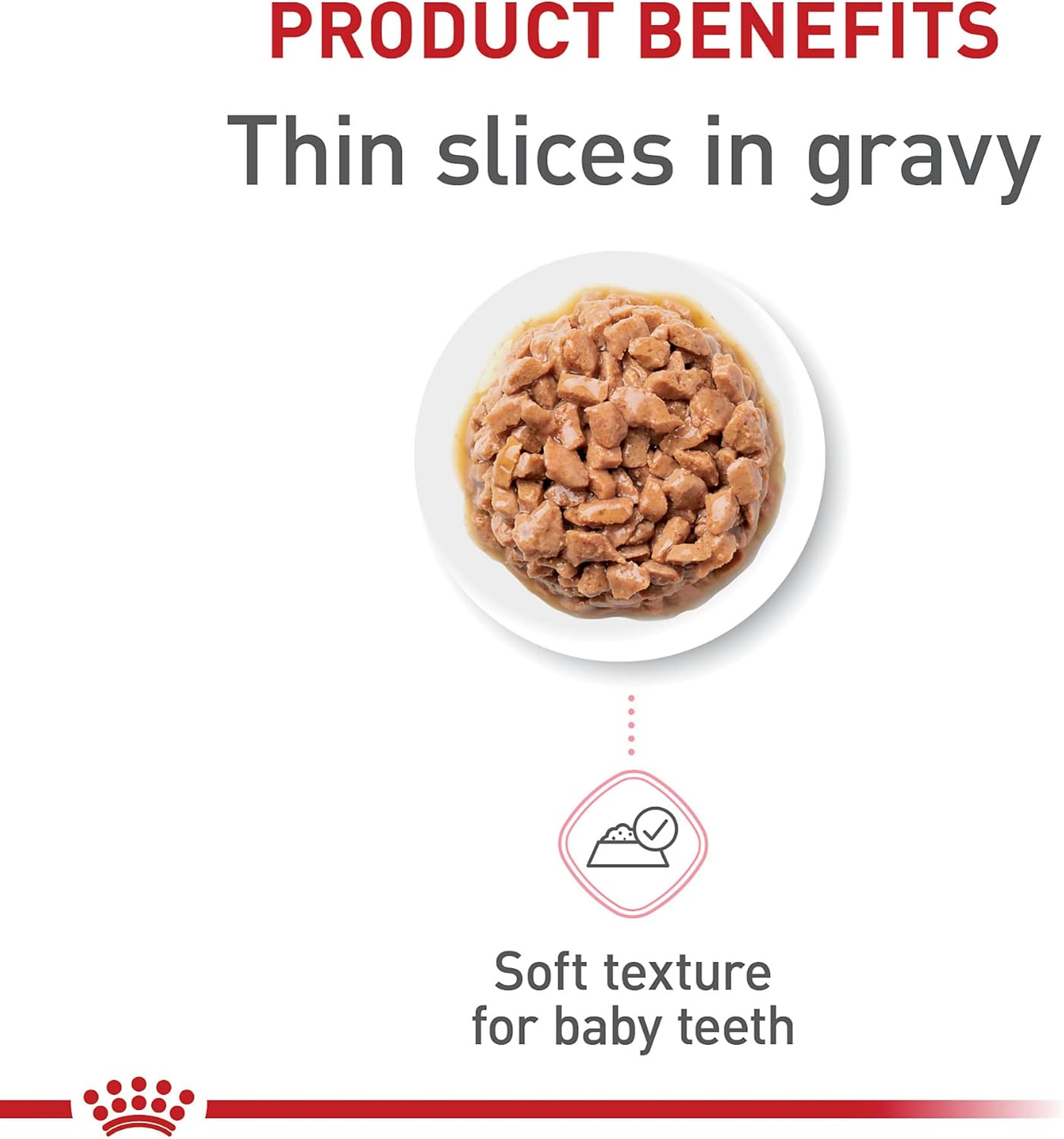 Royal Canin Feline Health Nutrition Kitten Thin Slices in Gravy Canned Cat Food, 3 oz., Count of 24