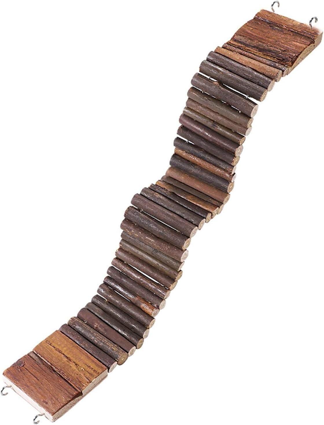 Hamiledyi Hamster Suspension Bridge Rat Long Bendy Bridge Wooden Climbing Ladder Cage Accessories for Syrian Hamster Gerbil Mouse Rat(21.6x2.7 inch(L*W))