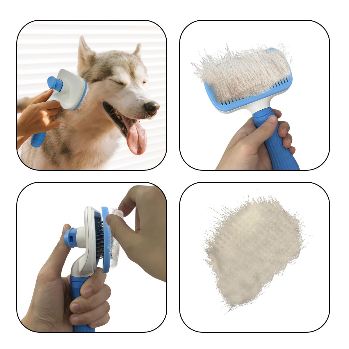 Pet Cleaning Deshedding Brush,Pet Hair Removal Brush for Shedding Massaging Grooming for Small Dogs,Cats,Rabbits