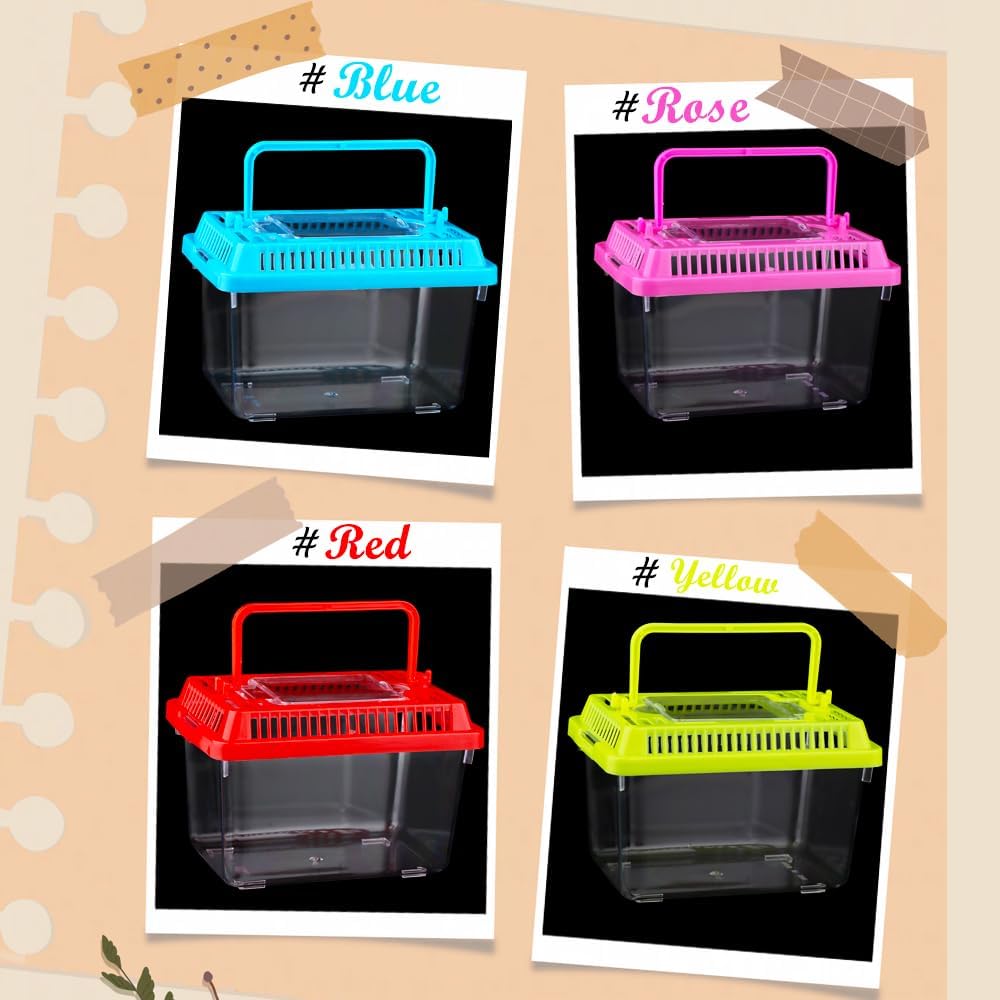 20 Pack Small Plastic Reptile Carrier Tarantula Enclosure Snake Breeding Box Hatching Container for Spider Fish Turtle Hermit Crab Bearded Dragon Lizard (5.1 x 3.5 x 3.5 Inch)