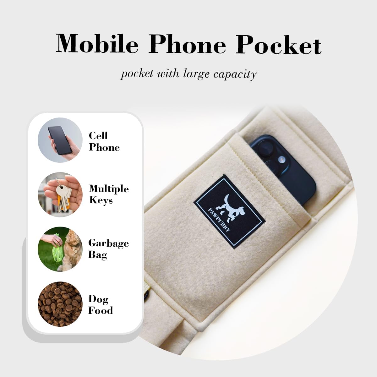 Dog & Cat Carrier Sling, Adjustable Soft Padded Shoulder Puppy Carrier, Hands-Free Dog Carrier Bag with Double Safety Buckles Premium Material for Outdoor Travel (Apricot, L)