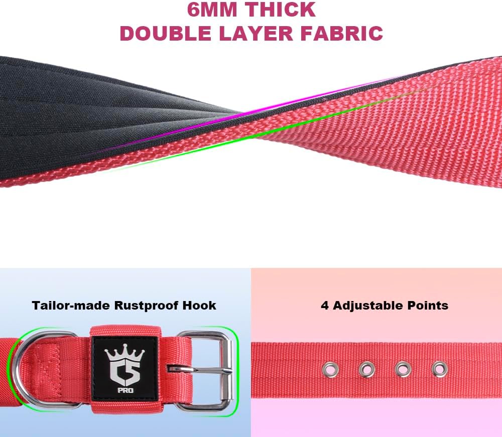 TSPRO Tactical Dog Collar 1.5 Inch Wide Thick Dog Collars with Heavy Duty Metal Buckle, Durable, Strong, Adjustable for Medium to Large Dogs (Yellow L)