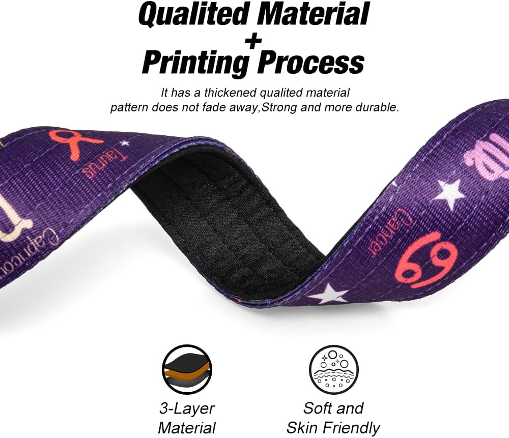 TSPRO Tactical Dog Collar 1.25 Inch Wide Thick Dog Collars with Heavy Duty Metal Buckle, Durable, Strong, Adjustable for Small Dogs (Halloween Purple S)