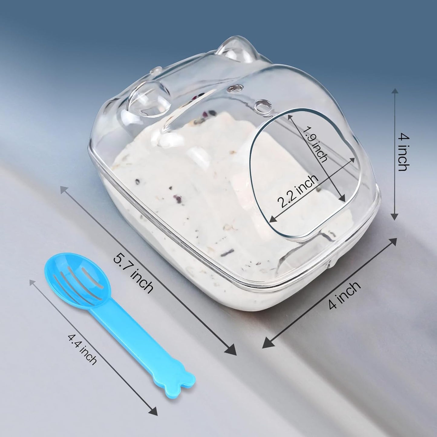 Hamster Bathtub,Hamster Bathroom,Small Animal Habitat Décor,Sand Bath Container Transparent Beds,Hamster Bed,Ice Bathtub,Sleep Pad Nest,Sand Bath Box for Cage Accessories（M）