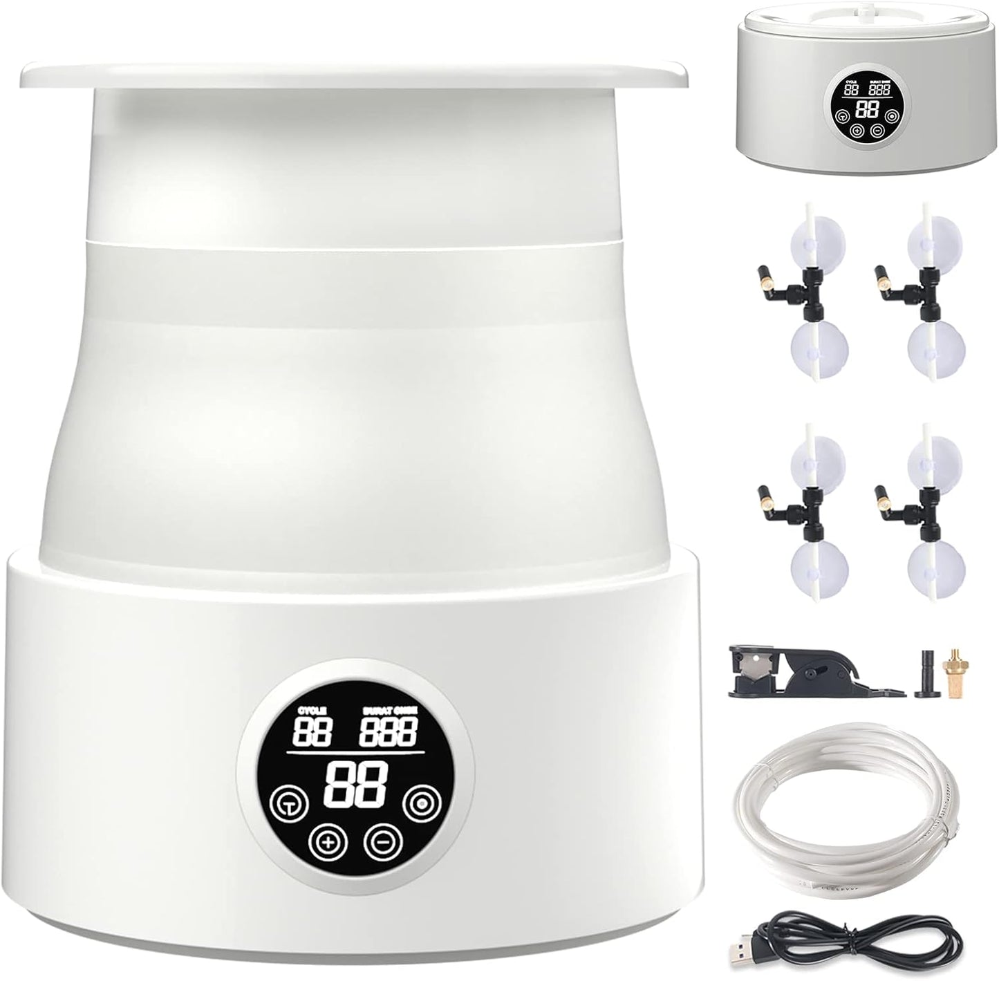 5L Foldable Automatic Reptile Mister with Timer, Fogger System with 360Adjustable Nozzles, Humidifier for Lizard, Snake, Amphibian, Frog, Plants, Terrarium