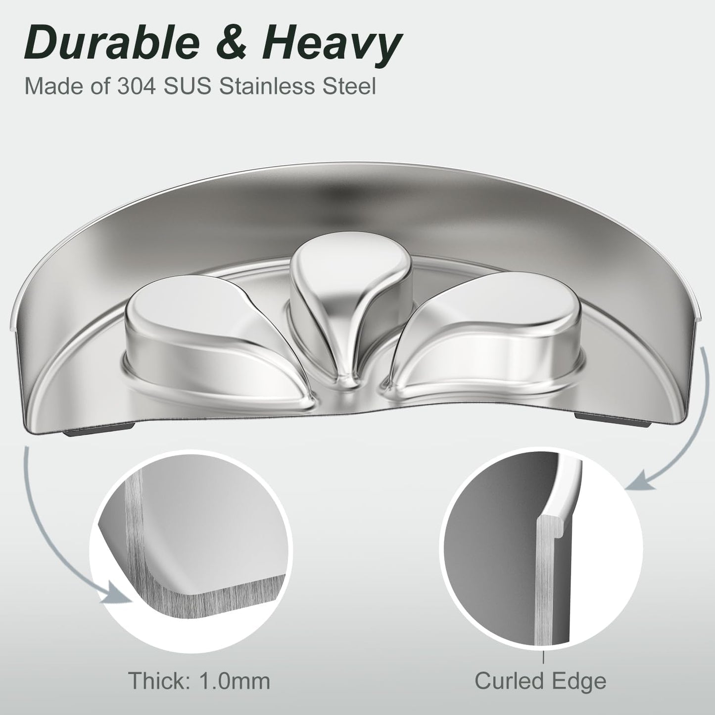 2Pcs Slow Feeder Dog Bowls 3Cups Large Capacity, 304 Stainless Steel Dog Bowl, Metal Food Bowl with Non-Slip Base, Food-Grade