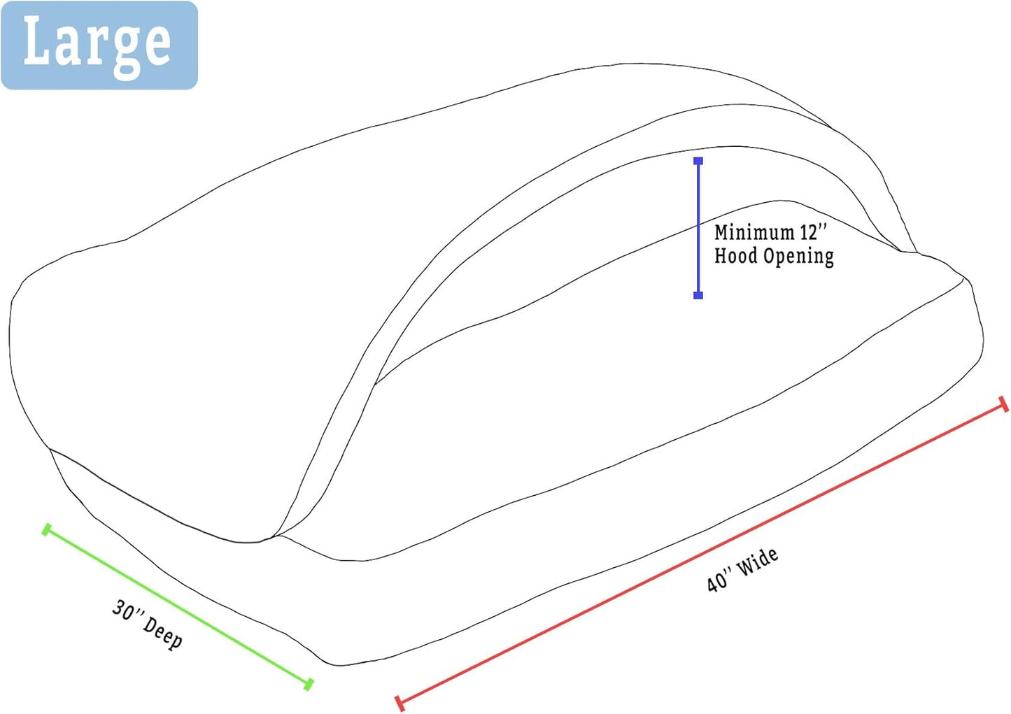 Snoozer Pet Products Luxury Rectangle Cozy Cave Dog Bed with Microsuede, Showdog Collection, Large, Merlin Linen