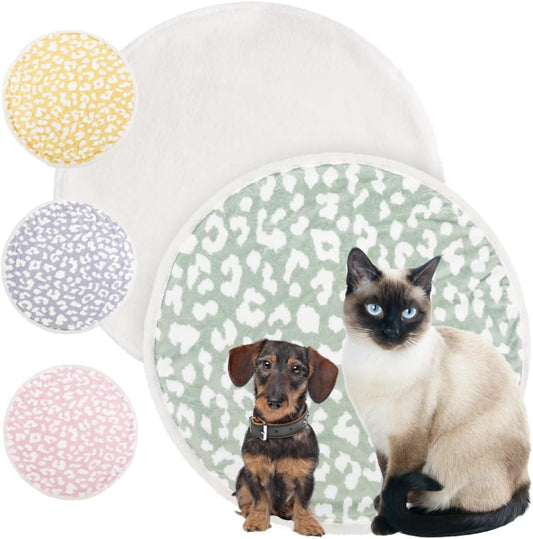 Cat Blanket for Indoor Cats – 29" Soft Sherpa Fleece Pet Throw, Washable Reversible Dog Blanket for Small Dogs, Cats, Kittens, Couch Bed Sofa Car Protector – Sage