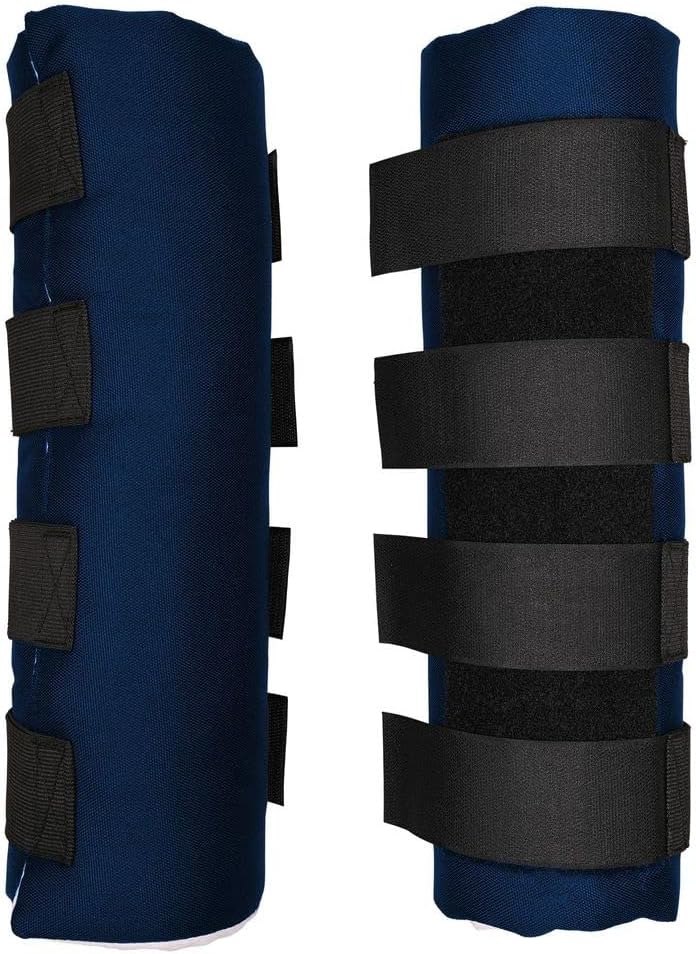 Dura-Tech Quick Wrap No Bow Leg Wraps for Horses | Size 14" | Color Navy | Exceptional Leg Coverage | Versatile Use | Secure and Easy Application | Sold in Pairs