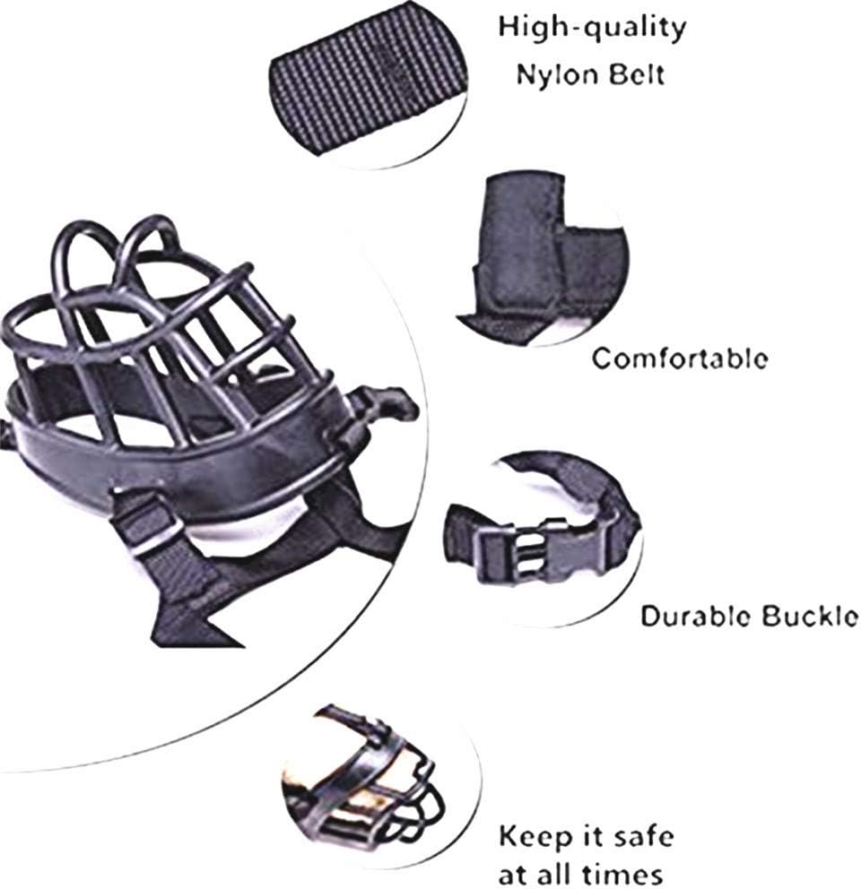 Basket Dog Muzzles-Soft Adjustable Breathable Mask Anti Biting Chewing Barking Training Dog Muzzle for Small Medium Large Dogs (Black, 5: Snout 11-14.9")