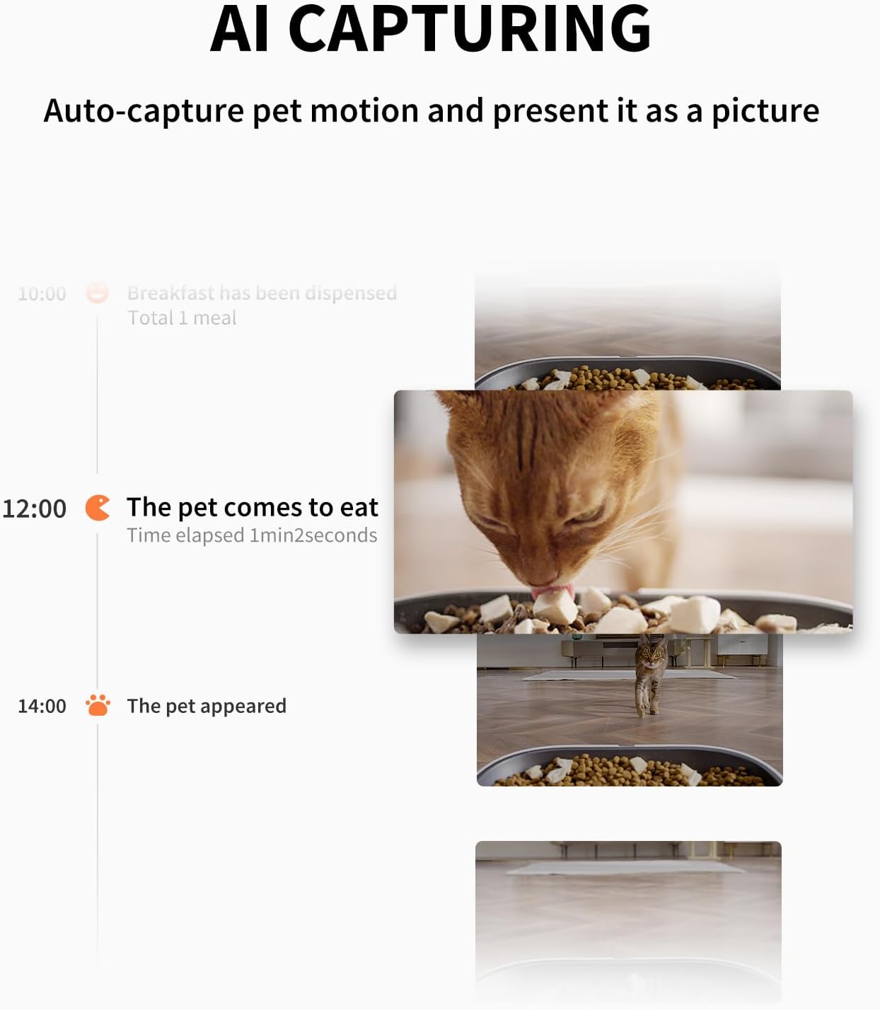 PETKIT Automatic Cat Dog Feeder with Camera, AI-Powered Motion Capturing, 1080P HD Video with Night Vision, 2.4G WiFi Pet Feeder with 2-Way Audio, Dual Hopper Pet Food Dispenser with Desiccant