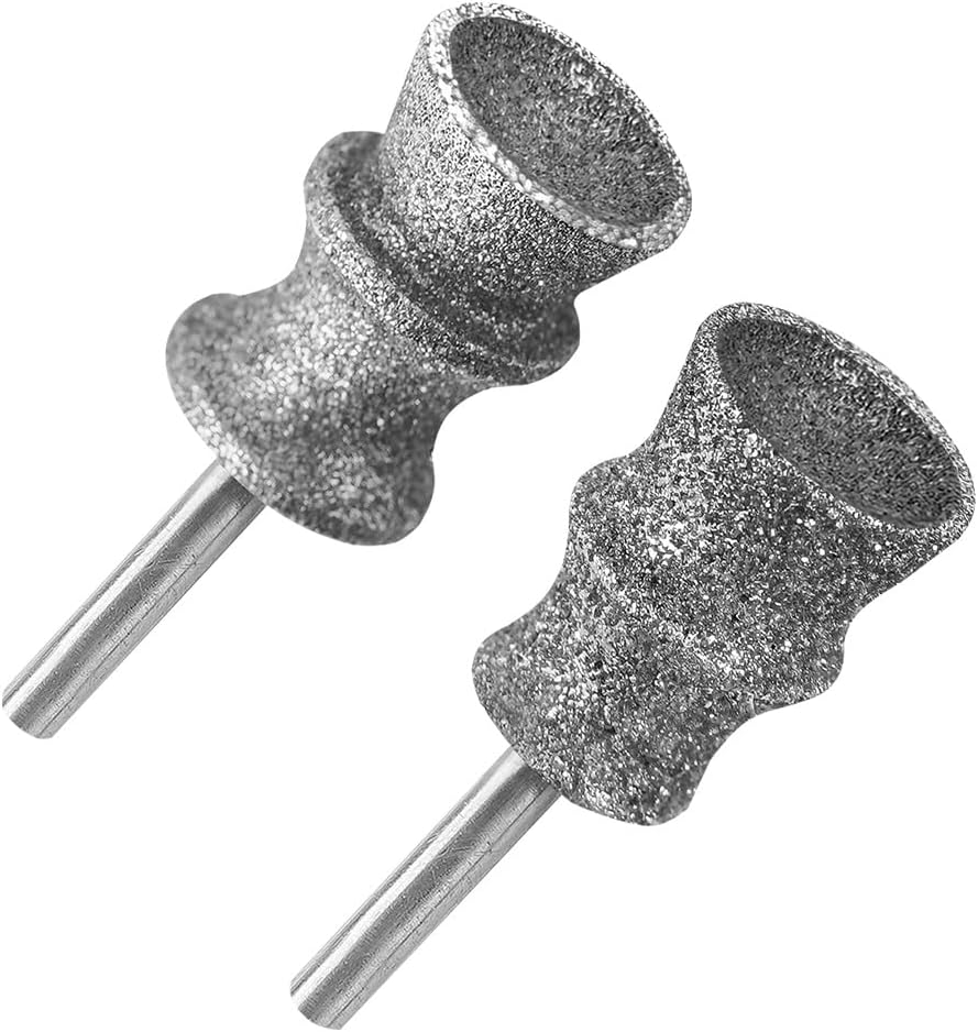 Diamond Dog Nail Grinder Attachment,1/8'' Pet Nail Grinder Wheel for Dremel Dog Nail Grinder, Diamond Rotory Bit for Dogs&Pets Nail Care,2-Pack(Large D+V