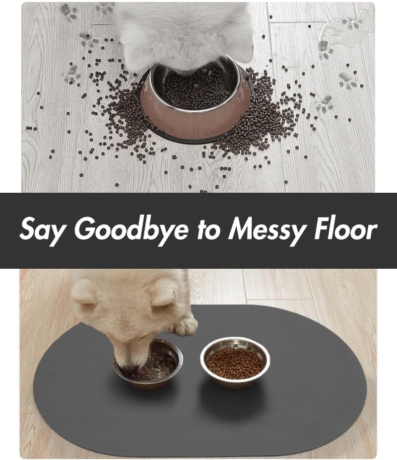 Absorbent Dog Food Mat-Dog Cat Mat for Food and Water Bowl, Quick Dry Pet Food Mat, No Stains Pet Feeding mat, Cat Accessories Pet Supplies-Water Bowl Mat for Messy Drinkers