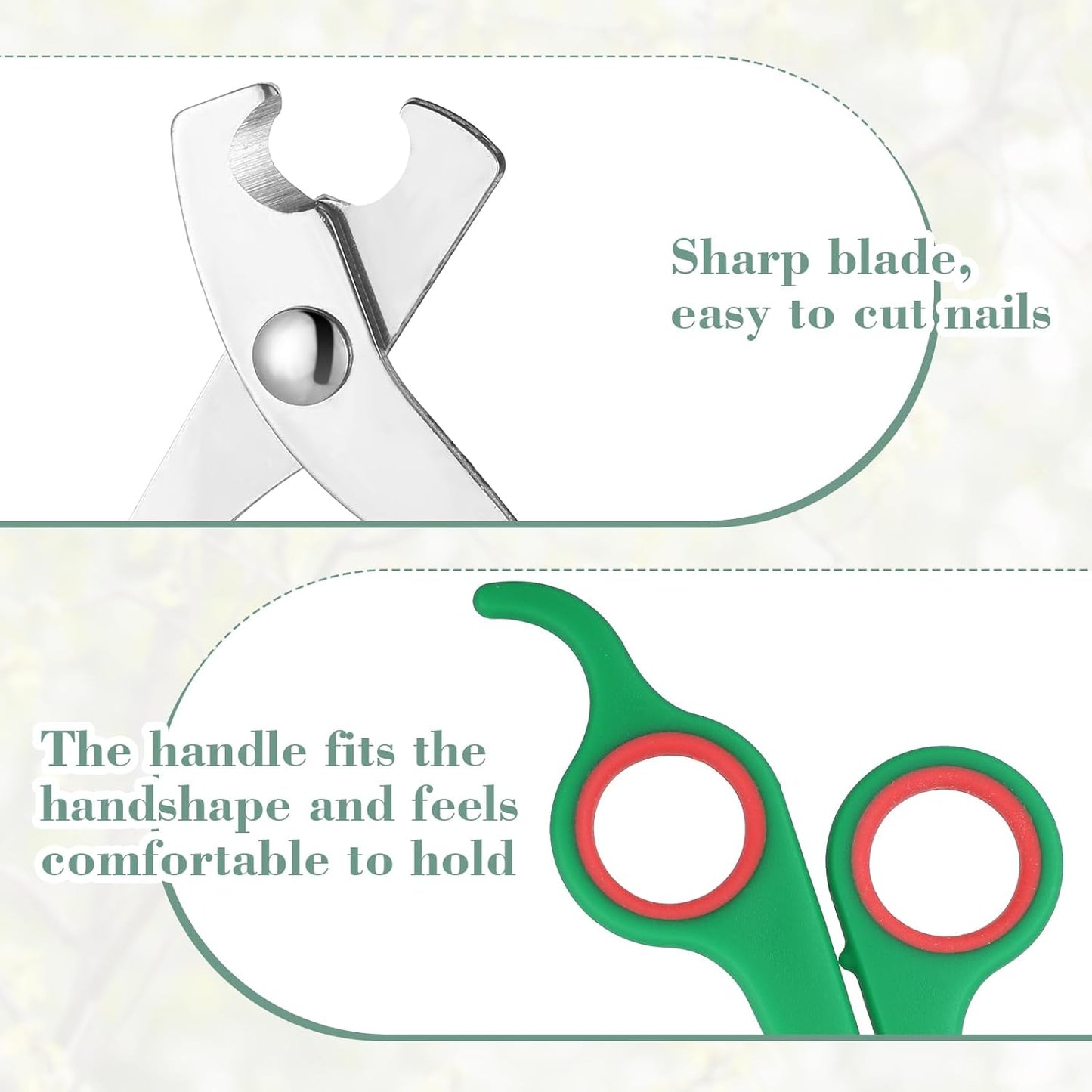 Lasnten 2 Pcs Bird Nail Grinder with Bird Nail Clipper Bird Nail Trimmer Bird Nail File with LED Lamp Grooming Tool for Bird Parrot Budgerigars Parakeets Myna Conure Finches Lovebirds (Green)