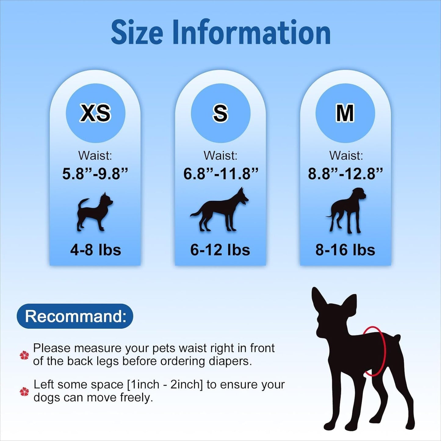 Pet Soft Dog Diapers Female, Doggie Diapers for Female Dogs, Disposable Super Absorbent Pet Diaper for Cats & Dogs in Heat Period, Urine Incontinence, Medium 20 Count