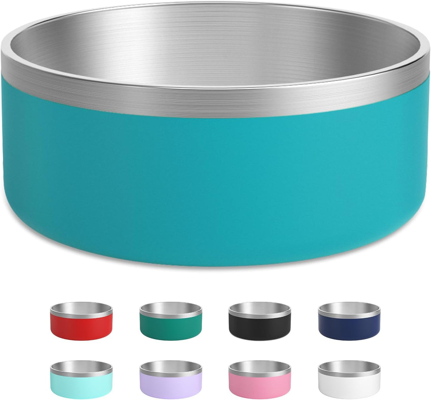 Stainless Steel Dog Bowls, Metal Dog Bowls, Water Bowl for Dogs, Dog Food Bowls, Pet Bowls for Dogs, Dog Dish for Large Dogs, Insulated Dog Bowl, Non Slip Dog Bowl, Easy Clean, 40oz, LakeBlue