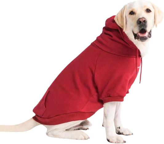 Spark Paws Dog Hoodie – Premium Dog Sweater for Small, Medium, and Large Dogs | Warm Outfits for French Bulldogs, Pitbull, Puppy, Winter Jacket Alternative - Burgundy - 4XL