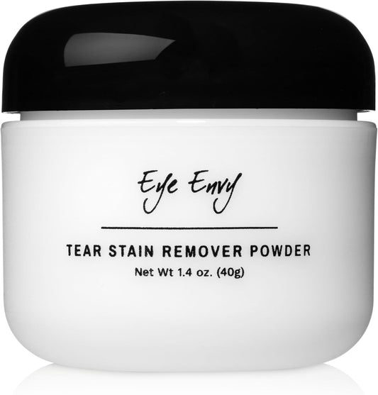 Eye Envy Tear Stain Remover Powder for Dogs and Cats. 100% Natural, Safe. Apply Around Eyes. Absorbs and Repels Tears. Keeps Area Dry. Treats The Cause of Staining. Made in The USA (1.4 oz)