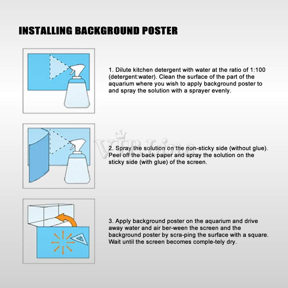 Rock Wall Aquarium Background Poster PVC Fish Tank Decor Landscape 24 36 48 72 (48" x 30"/ 122 x 76cm)