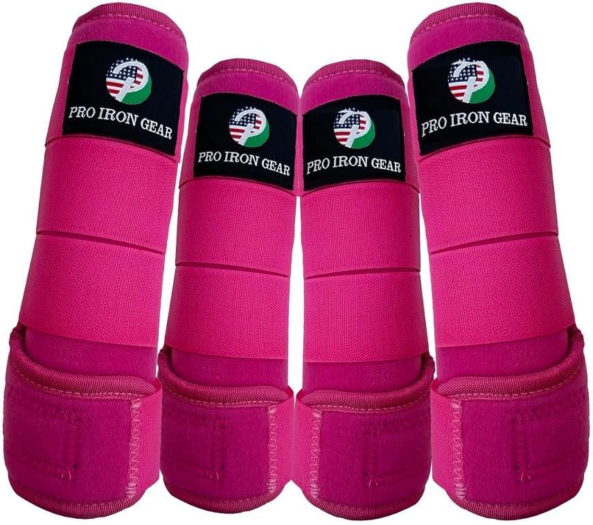 Horse Medicine Brushing Boots Leg Wraps Protection Gear Set of 2 and Set of 4 in 14 Colors