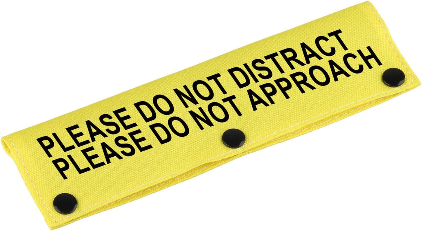 Funny Dog Leash Sleeve Please Do Not Distract Please Do Not Approach Dog Leash Wrap Sleeve (Not Distract Not Approach-YE Sleeve)