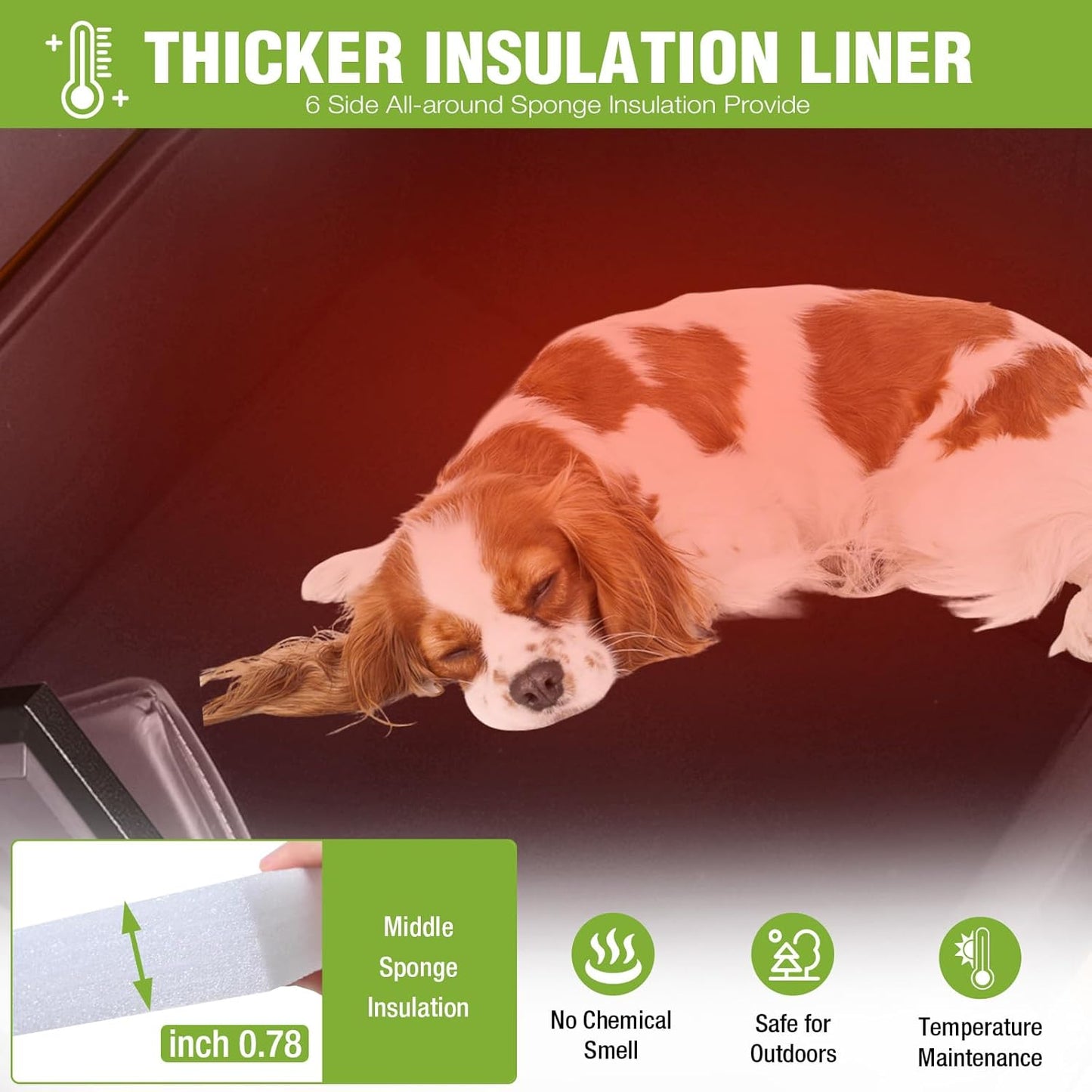 Metal Frame Dog House with Insulated Liner for Indoor & Outdoor Use - Large Dog Kennel with Weatherproof Roof & Foot Pads for Small, Medium & Large Dogs(Grey)