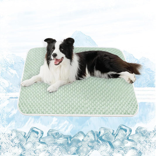 MICROCOSMOS Pet Cooling Mat & Sleeping Pad- Breathable Bubble Surface, EZ Clean. Keep Cooling for Pets, Kids and Adults in Summer.(Green, 36" x 36")