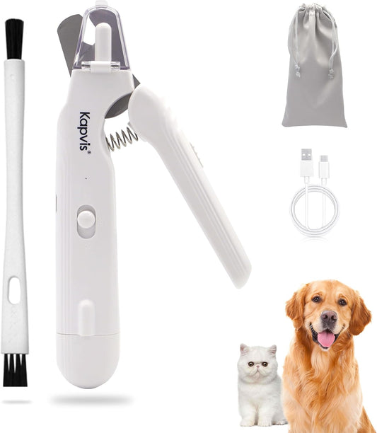 2-in-1 Dog Nail Trimmers & Dog Nail Grinder with LED Lights,Cat Nail Clipper with Guard,cat Nail Trimmer for Large Medium Small Dogs Cats Claw Trimmer Quick Sensor and Safety Guard