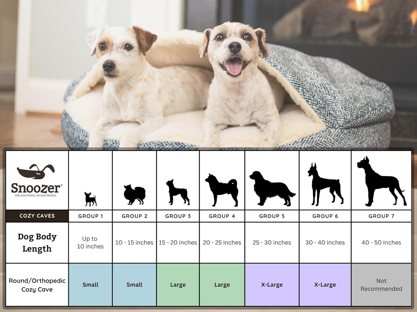 Snoozer? Classic Poly-Cotton Cozy Cave Pet Bed, Small, Red