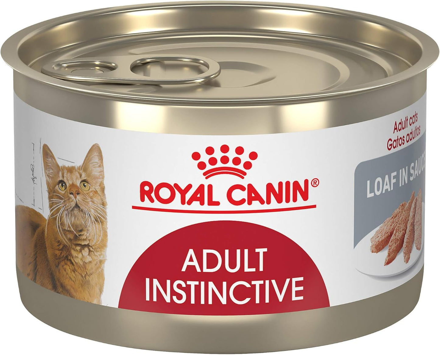 Royal Canin Feline Health Nutrition Adult Instinctive Loaf in Sauce Canned Cat Food, 5.1 oz can (24-count)