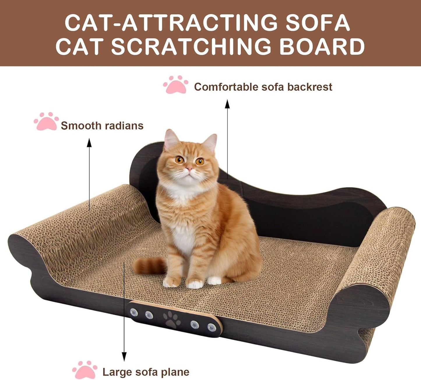 Cat Scratcher Couch Cat Scratching Bed Large Cat Scratcher Bed Cat Lounge Bed Scratching Pad for Indoor Cats