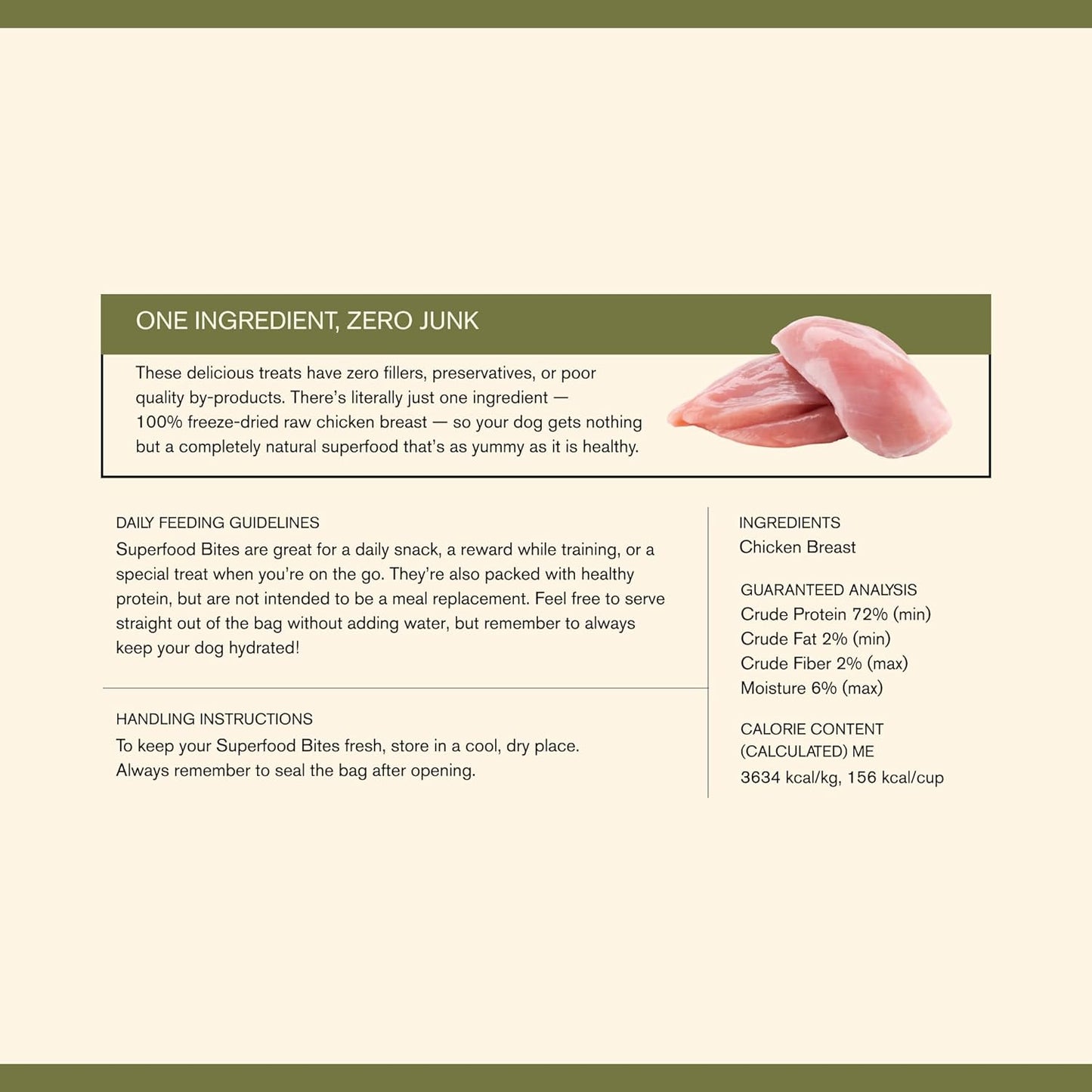 BADLANDS RANCH - Superfood Bite, Freeze-Dried Raw Dog Treats - Protein Rich, Train & Reward, Traceable Single Ingredient by Katherine Heigl (Chicken Breast)