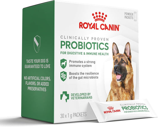 Royal Canin Probiotics for Dogs Digestive and Immune Health Powder Supplement for Canines of All Ages, 30 Count