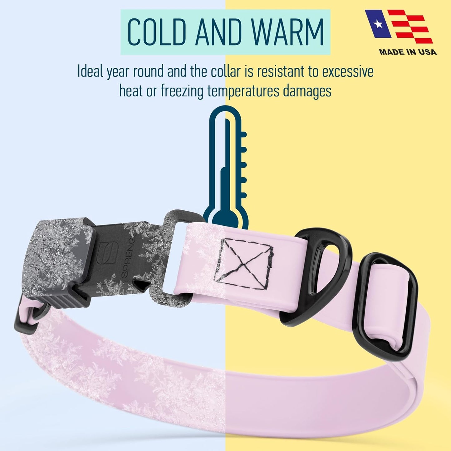 Dogline Biothane Waterproof Dog Collar with Herm Sprenger Black Stainless Steel Quick Release Buckle – Heavy Duty Tactical Durable Collar for Dogs – Comfortable and Safe Pet Collar, W 3/4" L 12-19"