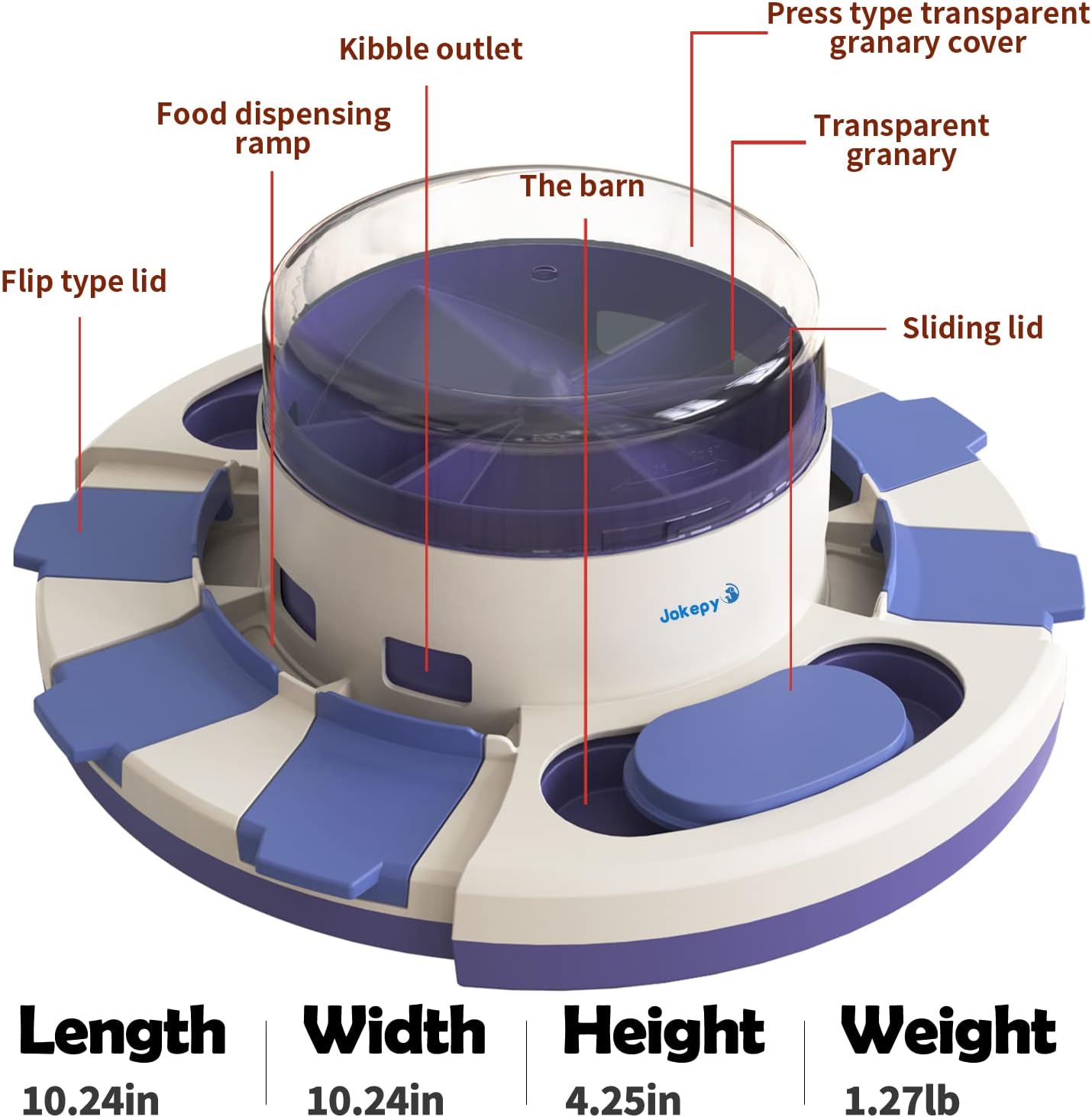 Dog Puzzle Toys for Boredom and Mental Stimulation, Interactive Slow Food Feeder Dispenser, Professional Level 2 in 1 for Large/Medium/Small Dogs