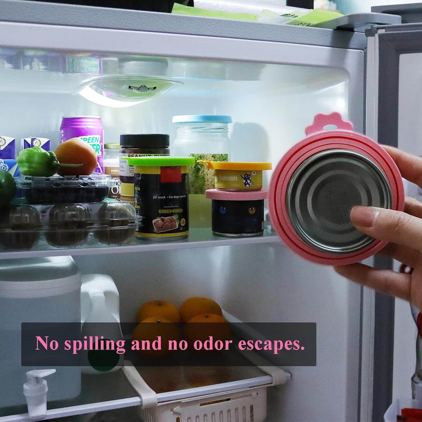 Food Can covers | 6 Pack Silicone Can Lids for Dog and Cat Food | Universal BPA Free | One Can Cap Fit Most Standard Size Canned Dog Cat Food