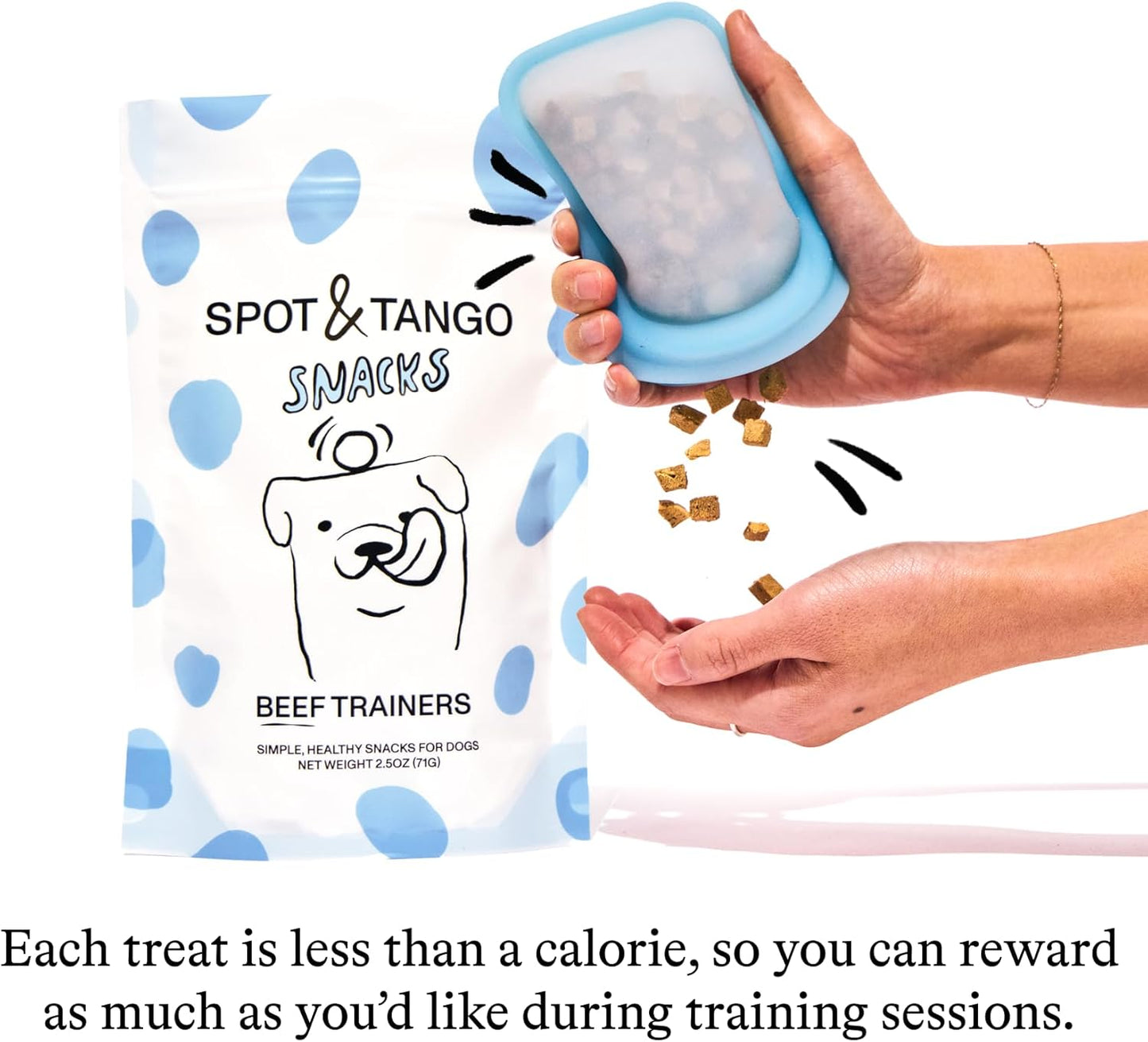 Spot & Tango Beef Dog Training Treats - 100% Beef Liver, Freeze-Dried Dog Snack - Grain & Gluten-Free - for Small, Medium, and Large Dogs - for Puppies Through Seniors