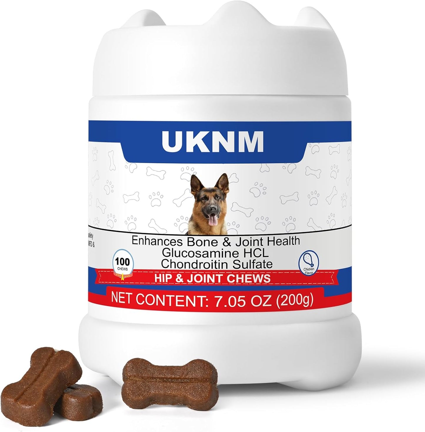 Dog Hip and Joint Supplement,100 Count,Chicken Flavor,Pain and Inflammation Relief Chews with Glucosamine, MSM, Vitamin C, Omega 3,Treats Hip Dysplasia, Arthritis,for Hip & Joint Health, Pain Relief