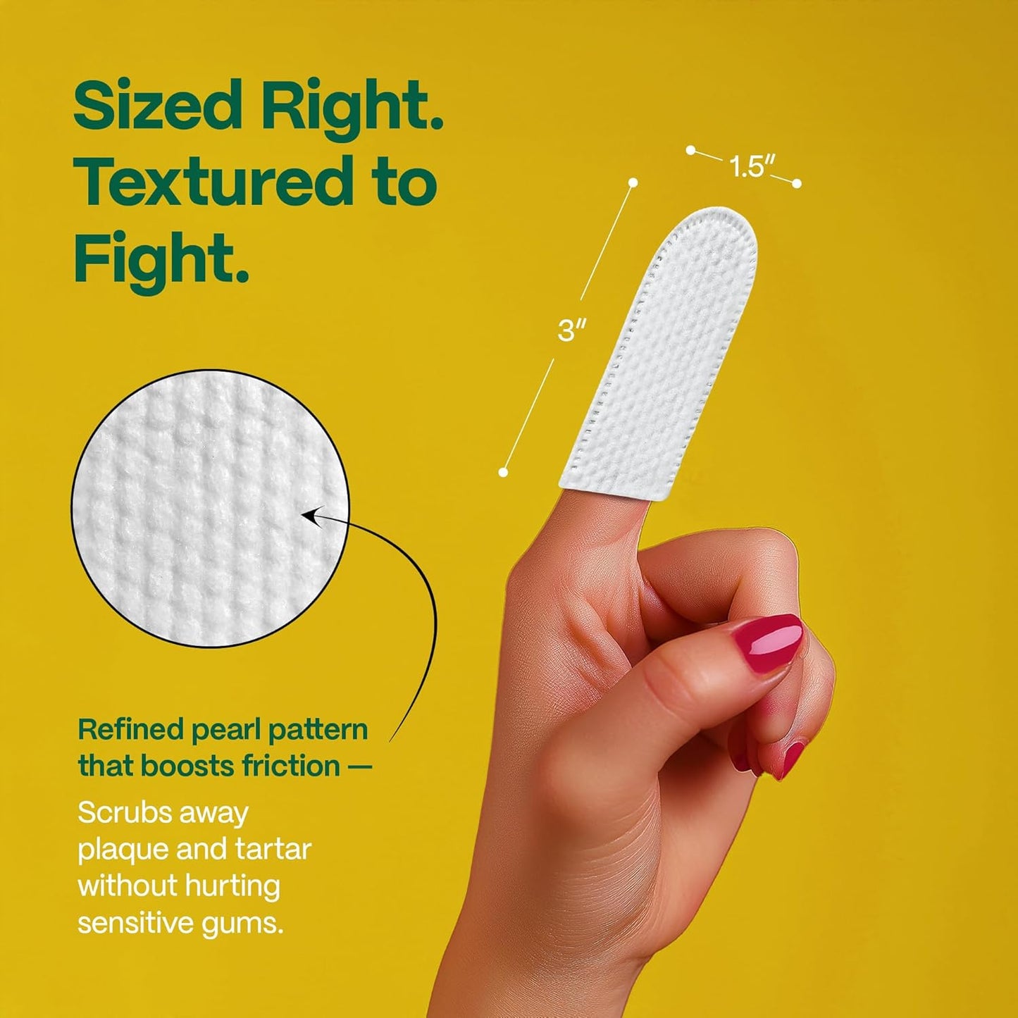 DOCO Dog Teeth Cleaning Wipes Dental Finger Wipes for Cats & Dogs Remove Plaque & Tartar, Freshen Breath, No Rinse, Easy Pet Tooth Cleaning Kit for Oral Care, Coconut & Grapefruit Flavor, 50 Count