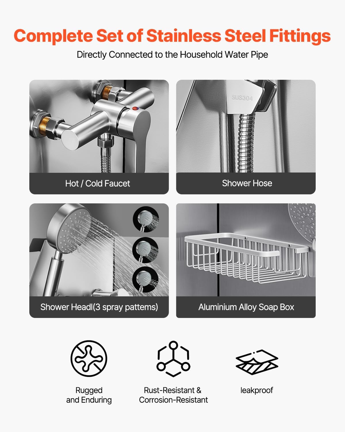 VEVOR Stainless Steel Dog Washing Station, 50 inch Pet Grooming Tub w/Ramp, PE Water Filter Board, Faucet & Showerhead & Soap Holder Dog Bathtub for Large & Medium & Small Pets (Right Door)