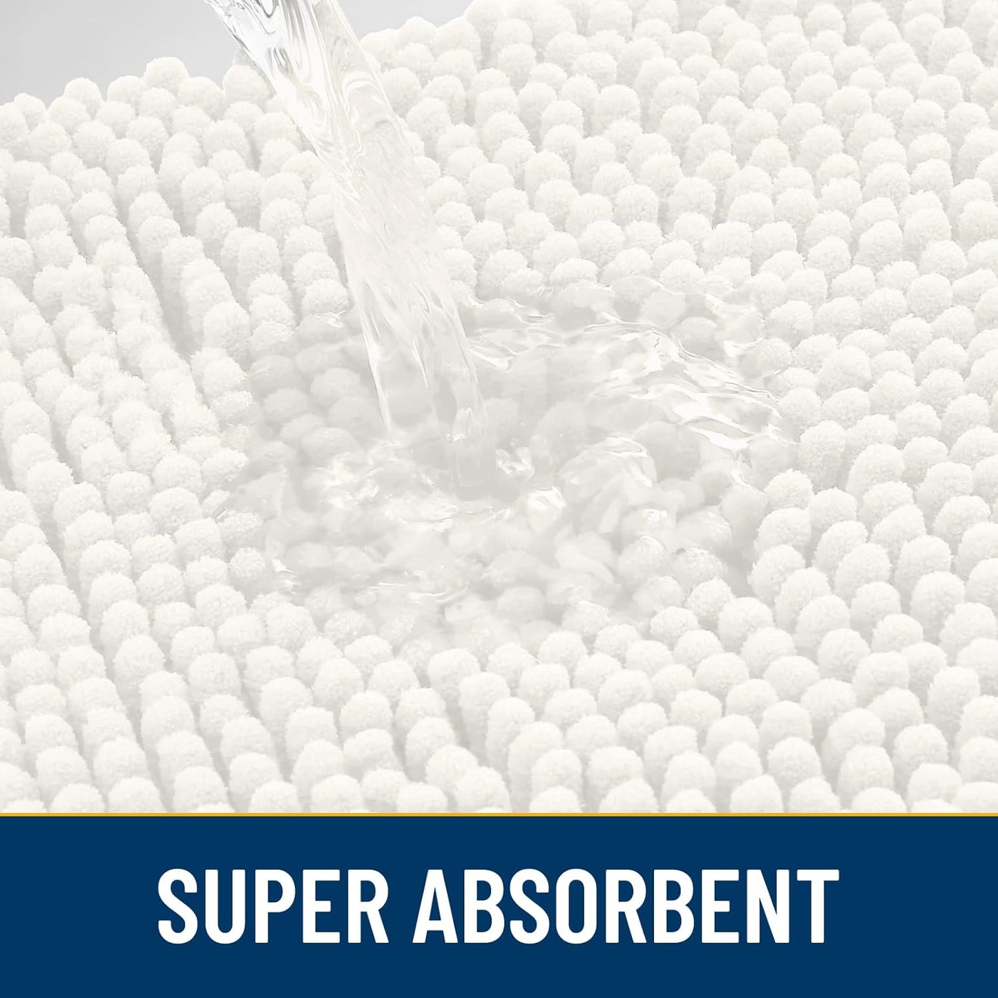 Smiry Dog Door Mat for Muddy Paws 36x24, Absorbs Moisture and Dirt Doormat, Non-Slip Washable Quick Dry Chenille Front Door Mat Indoor Entrance, Entryway Carpet for Inside Floor, Ivory