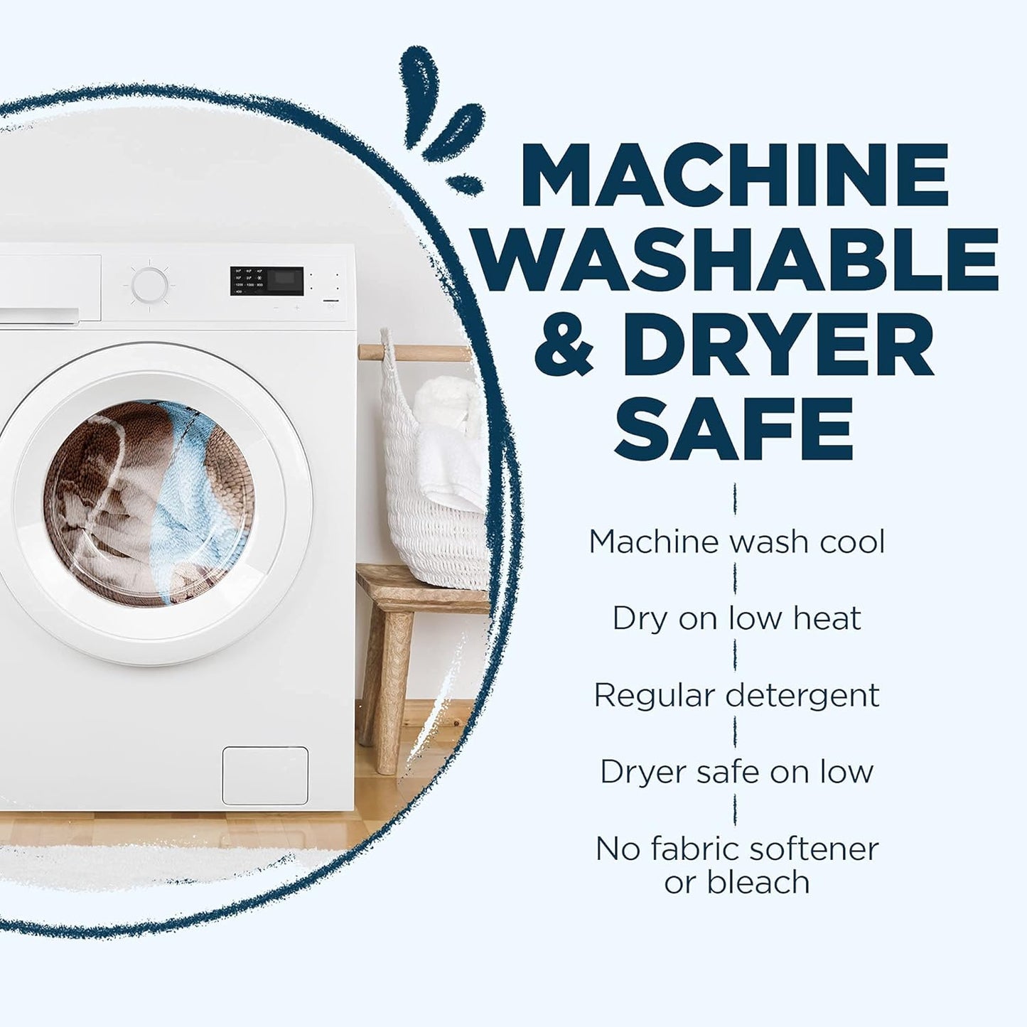 Soggy Doggy Super Shammy Dog Towel - Microfiber Chenille Towel for Drying Dogs and Cleaning Paws - Fast Drying with Hand Pockets for Ease (Blue/Red Trim, 31” x 14”)