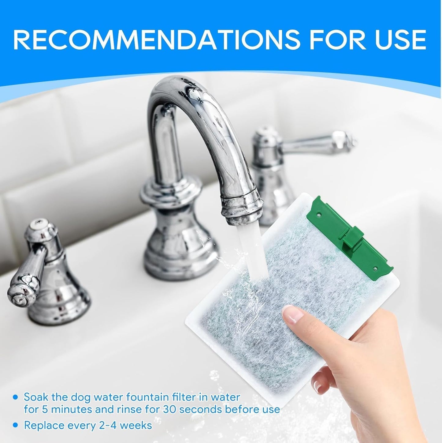 Medium Filter Cartridges Compatible with Tetra Whisper Bio-Bag Filter Cartridges Medium for Aquariums 10i IQ10 PF10, Fish Tank Filter Cartridges Power Filter Replacement for Tetra Filter, 6 PCS