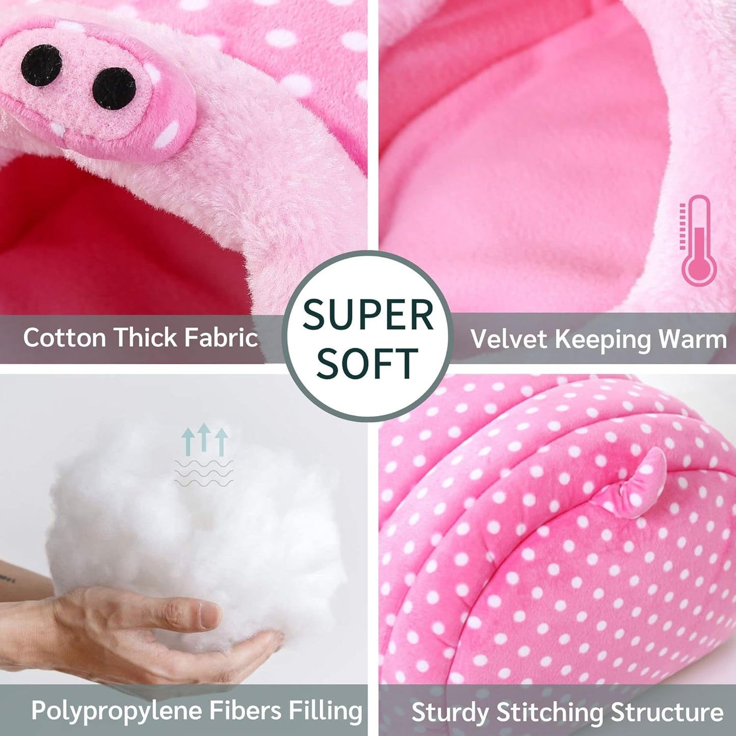 JanYoo Animal Bed Guinea Pig Accessories Cage Habitat Toy Hideout House Washable