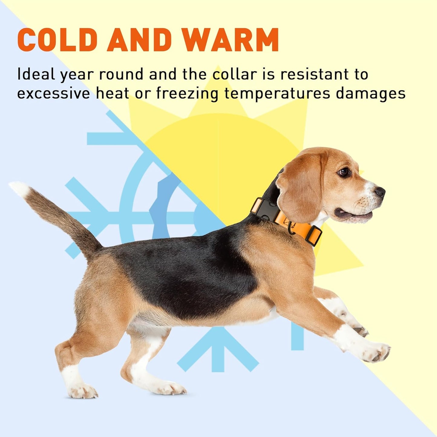 Dogline Biothane Waterproof Dog Collar with Quick Release Buckle Strong Coated Nylon Webbing with Odor- Proof for Easy Care Easy to Clean Fits Small Medium Large Dogs, Tangerine Orange 1" W 15-23" L