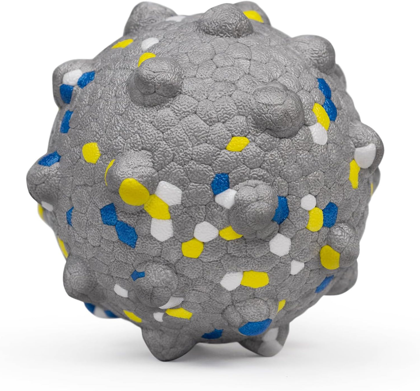 3.7'' Dog Balls for Dogs Aggressive Chewers Indestructible Tennis Durable Bouncy Interactive Dog Toy for Fetch Game Floating Balls (Grey Large)